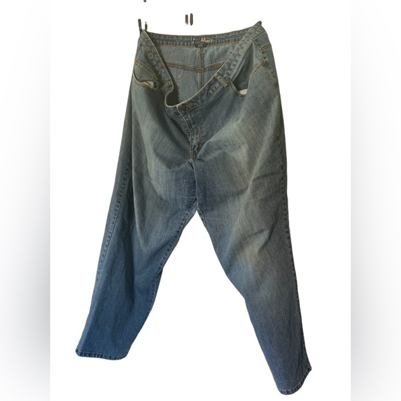 WOMEN'S L.A.blues DENIM JEANS, SIZE 20W Boot Cut Light Frayed Bottoms - Picture 1 of 14